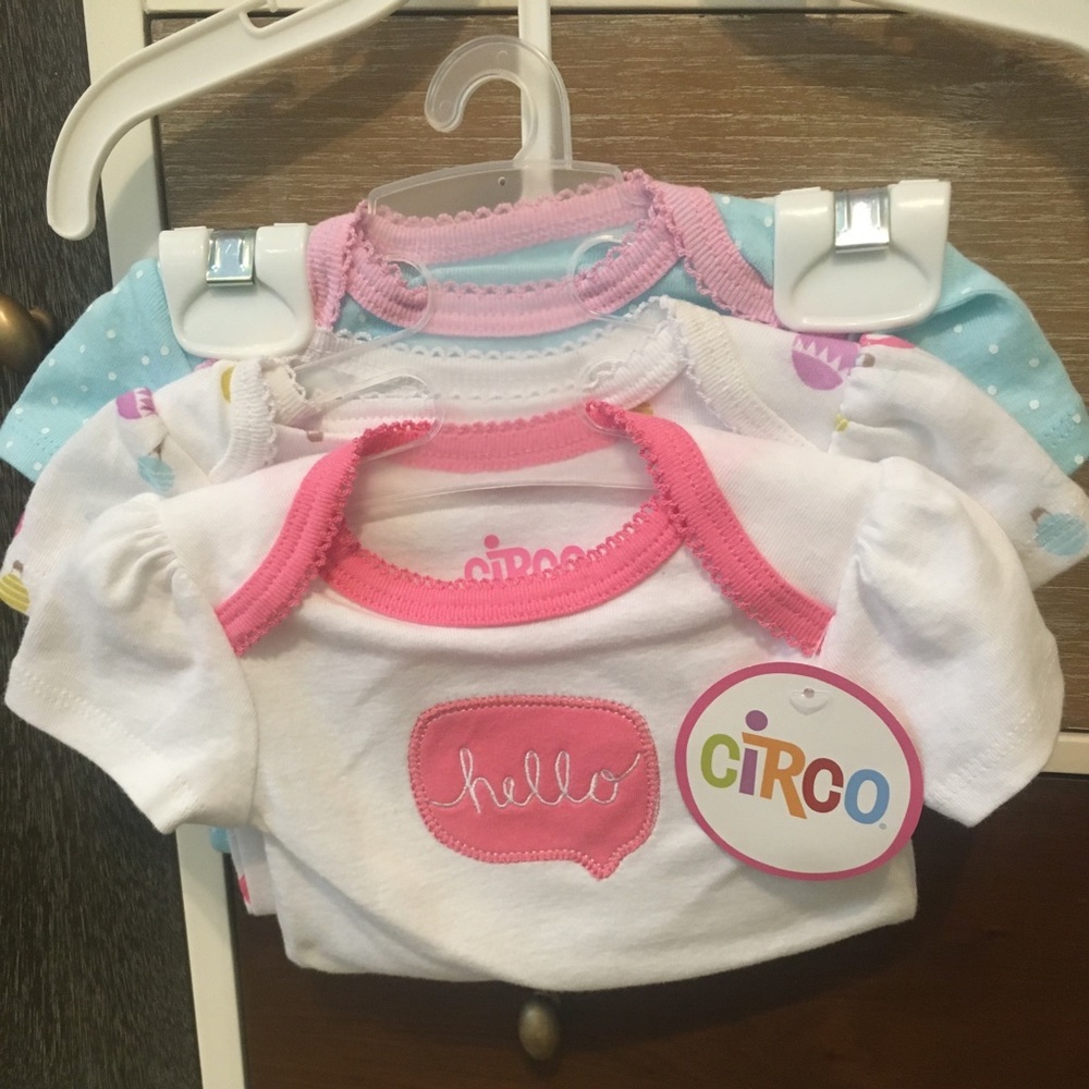 Set of three soft onsies for girl